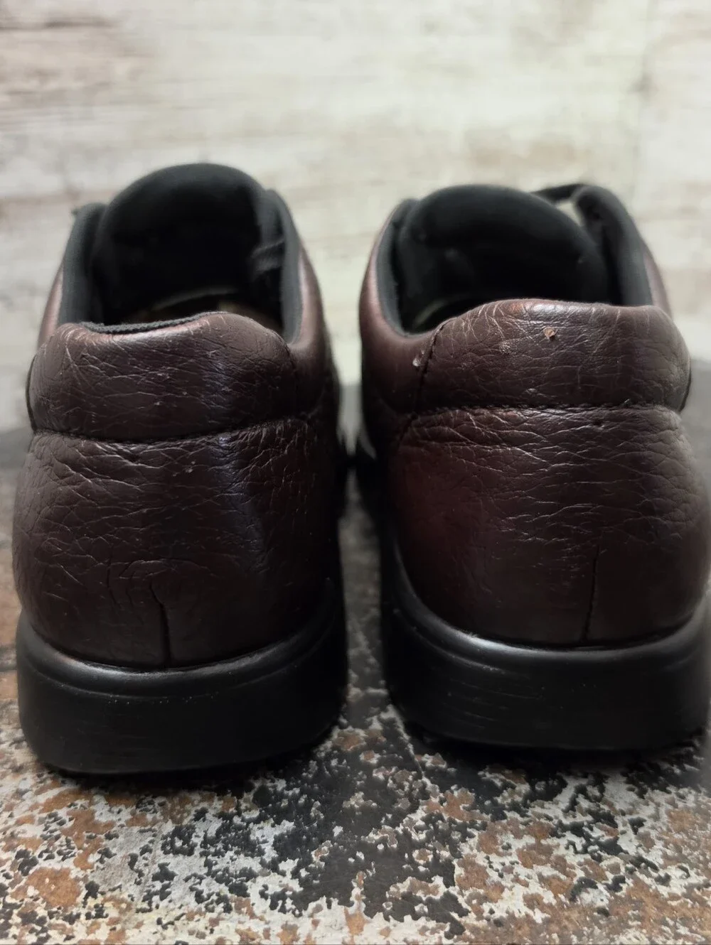 Mens SAS Bout Time Walking Shoes Sz 10 M Used Brown Leather Made in USA